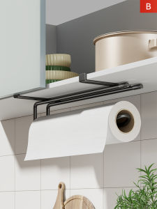 evesigar | Cabinet Paper Towel Holder Fresh Wrap Storage No-Drill Roll Paper Organizer