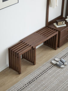 Modern Simplicity Design Extendable Wooden Bench Dining Chair Chinese Style Bedroom Furniture Customizable Adult Seat Board