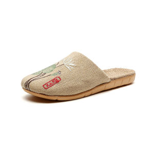 DIHUANTUO | Absorbent Comfortable Cotton Linen Slipper Padded Sole