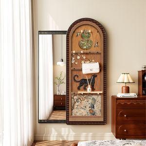 French Medieval Style Full-Length Mirror Painting Invisible Clothes Mirror Wall Art Sliding Hidden Hole Board Decorative Picture