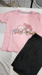 Baju Kaos Setelan Anak Perempuan Karakter Kartun Motif Melody Happy Lucu Usia 1 - 10 Tahun - DTF