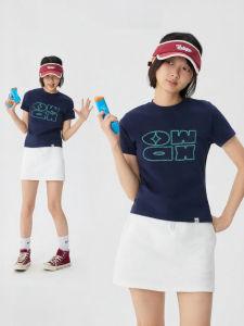 OWOX | Áo Thun Tay Ngắn Cổ Tròn Phong Cách Mỹ