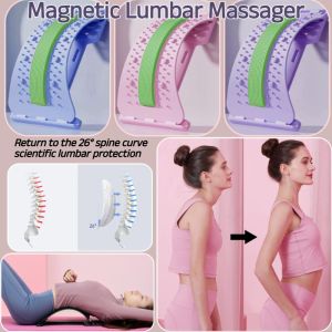 【Scientific Waist Support】Magnetic Therapy Acupuncture Massage Lumbar Stretcher Back Support Magnetic Therapy Stretching Pad Top Waist Relaxation Massage Waist Cushion Support Lumbar Massage Stretch磁疗针灸按摩腰椎拉伸器