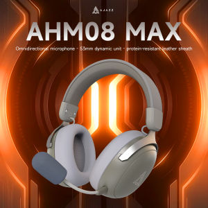 other | Ajazz AHM08 MAX Wireless Esports Gaming Earphones Head Mounted Microphone Earphones Tri Mode Low Noise Long Battery Life