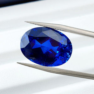 Cadermay Royal Blue Color Lab Grown Sapphire With Inclusions Loose To The Natural Effects Loose Stone Oval Shape For Jewelry Making DIY
