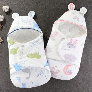Newborn Baby Sleeping Bags Cartoon Baby Wrap Blankets Autumn and Winter Newborn SleepSack Envelope Thick Cocoon for Baby 0-6M