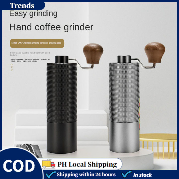 Manual Coffee Grinder Conical Burr Mill Bean Hand Grinder Portable ...