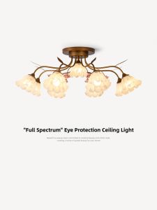 NSWR | French Mid-Century Modern Chandelier Bellflower Flower Light Bulb Eye-Protection Luxury Living Room Light