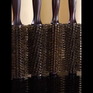 Pro Hairdressing Curly Hair Brush Salon Wooden Bristle Roller Curling Comb Quick Style Tools