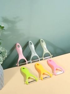 ชุดมีดปอกเปลือกผักและผลไม้ 2in1 มีดปอกผลไม้ สเตนเลส ด้ามจับพลาสติก ที่ปอกเปลือกผัก