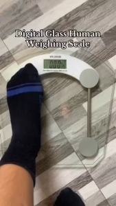 COD Digital LCD Electronic Glass Bathroom Weighing Scale