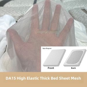 Dustproof Protector Full Enclosed Breathable Bedding Display Nylon Fabric High Elasticity Transparent Bed Canopy for Showroom