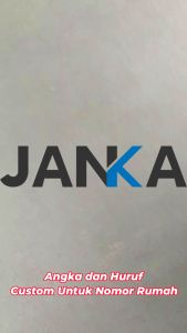 JANKA Angka Akrilik Huruf Timbul Acrylic Nomor Pintu Rumah Kamar Kost Tulisan Timbul Penanda Kamar Apartemen Hotel Elegant Aesthetic Tebal