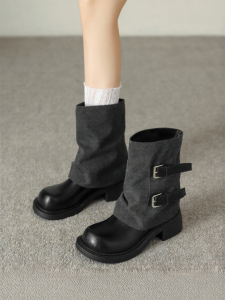 Agsdon | Retro Wrinkle Summer Chunky Western Boot