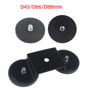 D43 D66 D88mm Magnet Magnetic Base Car Mount LED Light Phone Holder DSLR Camera Stand SUV Offroad Bracket 1/4" Ball head Adapter