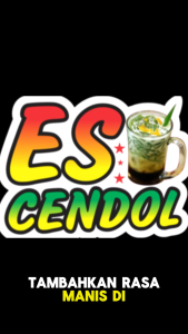 STIKER KACA GEROBAK TULISAN ES CENDOL
