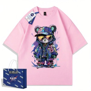 Cotton Loose Simple Print T-Shirt