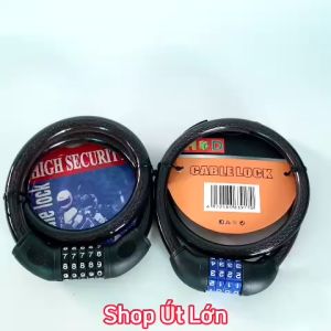 Khoá xe đạp 5 số khoá 4 số dây cáp dài 50cm khoá 4 số chữ U FURTHER