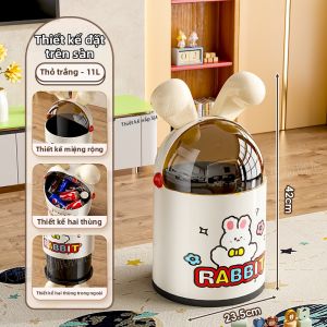 XINGYOU | Thùng Rác Sức Chứa Lớn Cho Phòng Khách & Phòng Ngủ Đẹp Có Nắp Lăn 2025 Mới