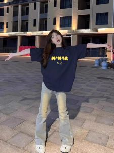 Loose Fit American High Street plus Size Short Sleeve T-Shirt Women Summer New Style Casual Trendy Brand Couple Tops