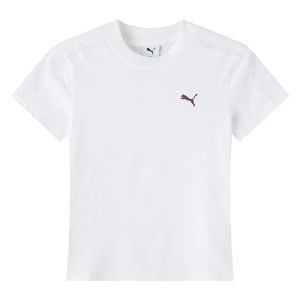 PUMA | Áo Thun Nữ Cổ Tròn Ngắn Tay Màu Trắng Của Puma Áo Thể Thao Thoải Mái Thoáng Khí 638462-02