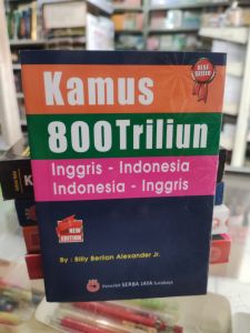Kamus Bahasa inggris lengkap 800 trilyun. ukuran kecil 10x145 cm