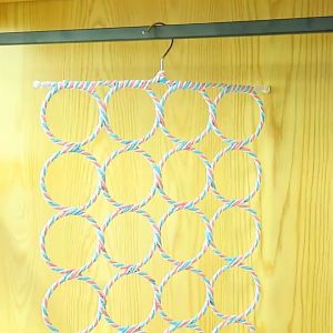 28 Rings Scarf Hanger~Multiple Purpose Holder for Closet~Clutter Removing and Space-Saving Hanger for Scarves Shawl Belts & Accessories