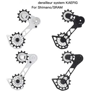 Bike derailleur system KAEFIG Pulley Wheel Oversized Cage for Shimano SLX XT XTR/SRAM Eagle AXS Worlds first one-piece cage
