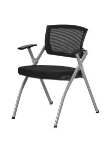 Foldable Training Chair with Writing Board Integrated Meeting Room Conference Chair Adjustable Height Rolling Casters Modern Simple Style