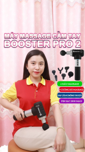 Súng massage cầm tay Booster Pro 2 – 9 cấp tốc độ 6 đầu massage giảm đau nhức phục hồi cơ hiệu quả sau tập luyện