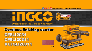 INGCO 20V BL FINISHING SANDER 90X180MM CFSLI2031