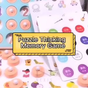 2022 Smart Kids Wooden Boxed Memory Chess Kid Intelligence IQ Brain Teaser Game Wooden Box