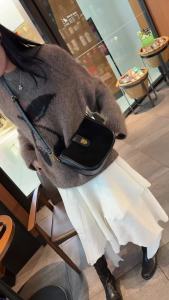SHUCAI | Women‘s Genuine Grade Leather Shoulder Crossbody Bags Soft Cowhide Ladies Handbag Fashion Luxury Designer Female Half Moon Bag