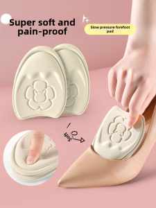 Ultra-Soft Thick Womens High Heel Shoe Insole Half Size Anti-Pain Anti-Slip Front Pad Models ZHE-HF6145-01