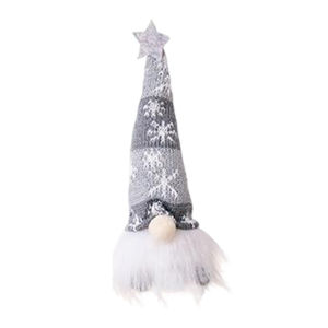 Christmas Faceless Doll Gnome Ornaments LED Light Plush Knitting Crafts Tree Pendant Christmas Decorations for Home Kids Gift