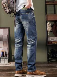 Spring Autumn Loose Mens Jeans Casual Workwear Straight Leg High End Lightweight Fashion Brand New Model Casual Long Pants