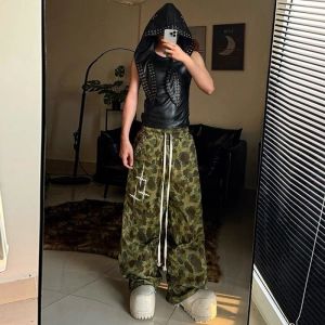 Quần Tây Công Sở Camouflage Phong Cách Mỹ Cổ Điển Cỡ Lớn 300 Pound Quần Dài Thường Ngày Cho Nam Mùa Hè Quần Dài Ống Đứng