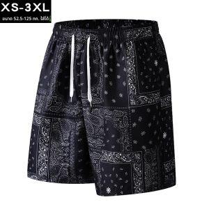 กางเกงขาสั้นชายผ้าลายดอกไม้สไตล์ยุโรปไซส์ใหญ่ กางเกงขาสั้นชายหาดลำลอง กางเกงขายาวหลวมๆ ทรงสตรีท กางเกงขายาวสี่ส่วน แฟชั่นสำหรับผู้ชาย