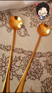 LOVIDA MALAYSIA 20cm Stainless Steel Spoon Teaspoon Long Coffee Spoon Kitchen Tableware Stirrer Spoon Sudu Teh Sudu Panjang 汤匙