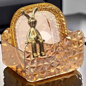 Luxe Dining Table Bone Dish Pet Material Quadrilateral Shape Bone Collector Plate Waste Bin Small Plate for Home Use