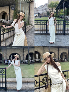 French Style Slimming Off-Shoulder Short Sleeve T-Shirt