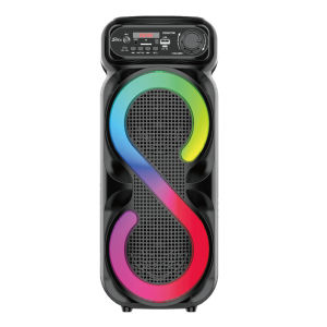 Bluetooth-Compatible Speaker Karaoke Speaker with RGB Light Portable Boombox Remote Control Outdoor Speaker for Karaoke