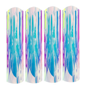 10Pcs A4 Holographic Adhesive Vinyl Photo Luminescent Green Film for Cutting Silhouette DIY Mugs Craft Signage & Home Decoration