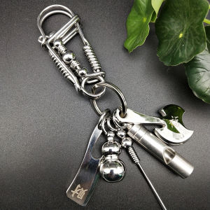 Handmade Stainless Steel Bird Keychain 304 Simple Practical Mens Car Anti-Lost Waist Hanging Accessory Key Chain
