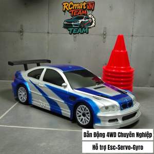 Xe điều khiển từ xa Mini Drift 1/43 tốc độ cao dẫn động 4WD có điều tốc servo lái và gyro