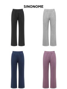 Sinonome Fleece Lined Youthful Style Long Pants Bell Bottoms Air Layer Knife Edge Versatile Sweatpants Four Seasons Universal