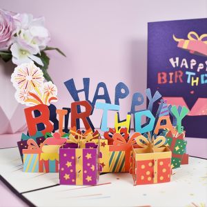Unique 3D Pop-up Happy Birthday Greeting Card for a Special Someone