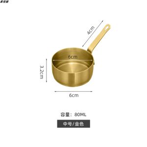 Mini American Style Black Pepper Sauce Dish 304 Stainless Steel Western Dining Sauce Bowl Commercial Use Wooden Handle