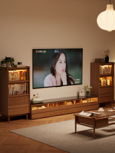 DONGMU | Tủ TV Gỗ Cứng Hoàn Thiện Đá Marble Đơn Giản