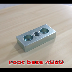 Foot Base 4080 สำหรับใส่ขาปรับระดับอลูมิเนียมโปรไฟล์ ขนาด 40×80 เพื่อใช้เป็นฐานรองรับน้ำหนัก ปรับระดับ และยึดโครงสร้างให้มั่นคง